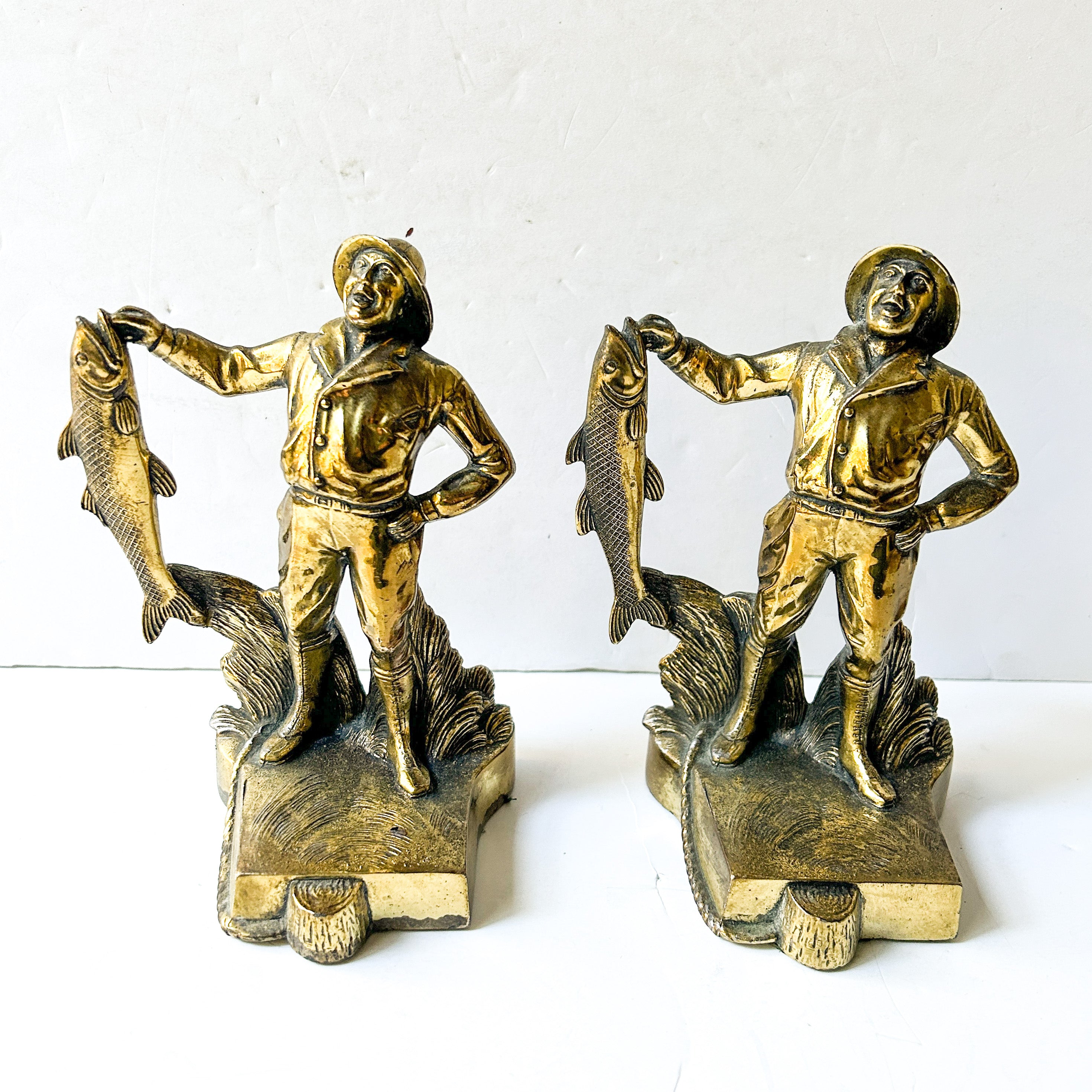 Vintage brass lion bookends – valerietylercollection