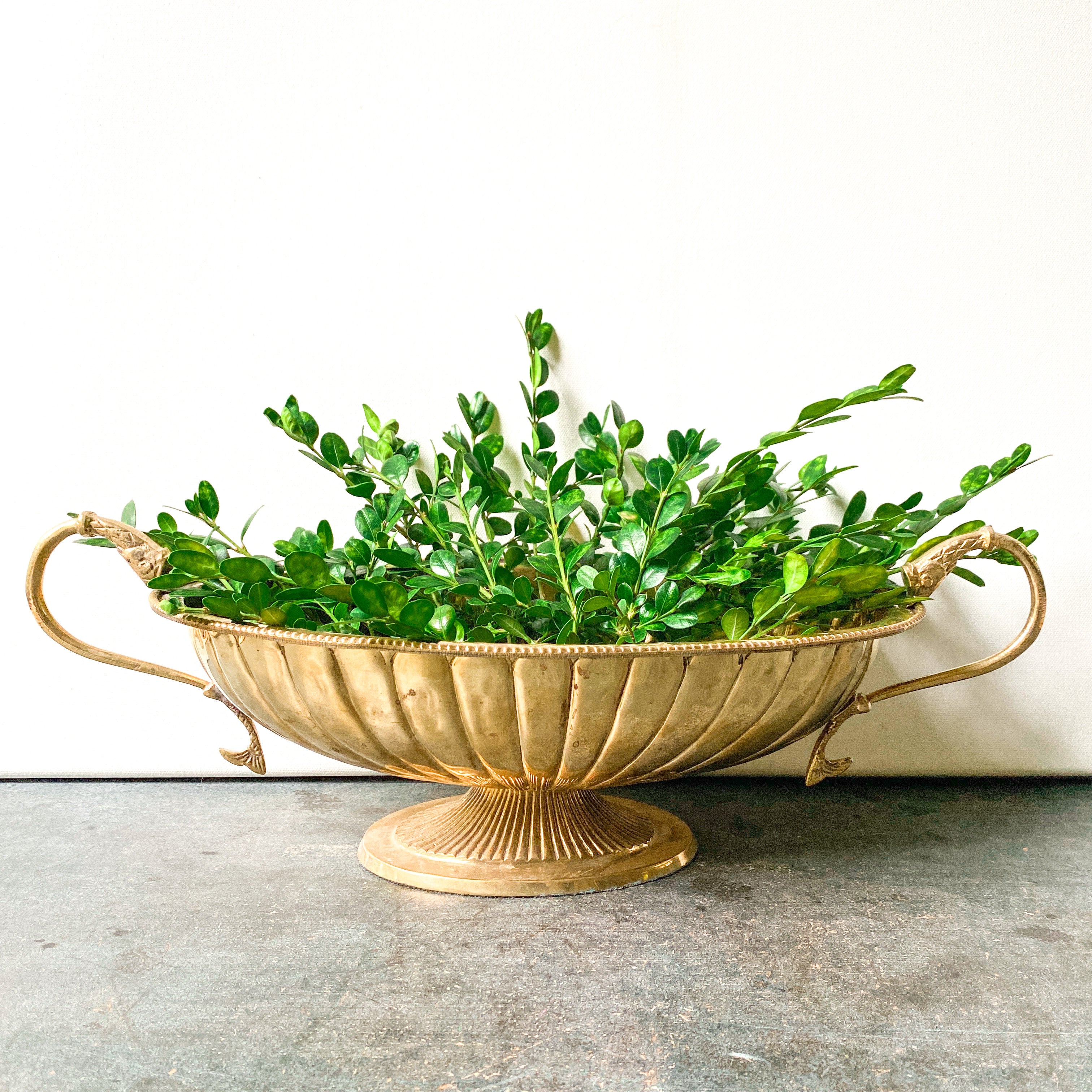 Vintage Mottahedeh Brass Centerpiece Pedestal Bowl #225207