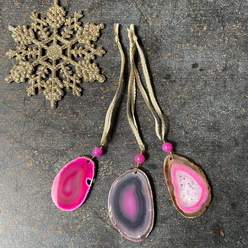 Pink 2024 agate jewelry