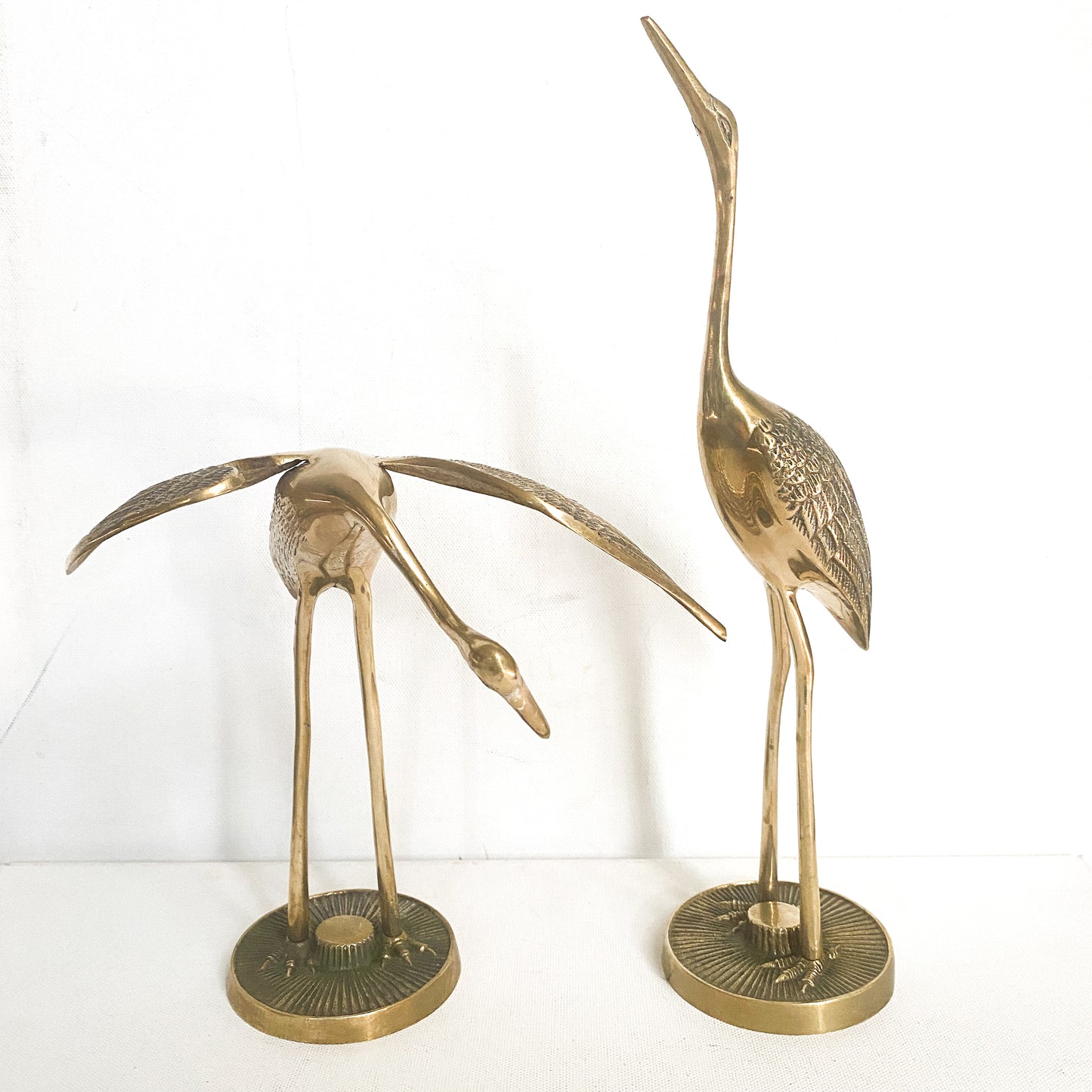 Vintage Brass Cranes