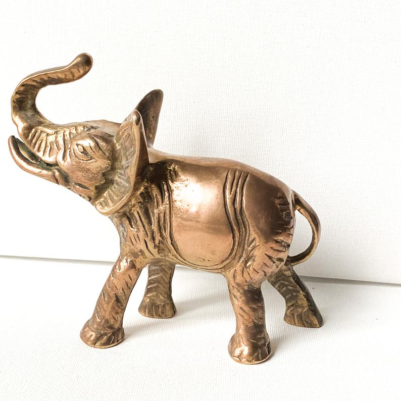 Vintage Brass Elephant Sculpture – valerietylercollection