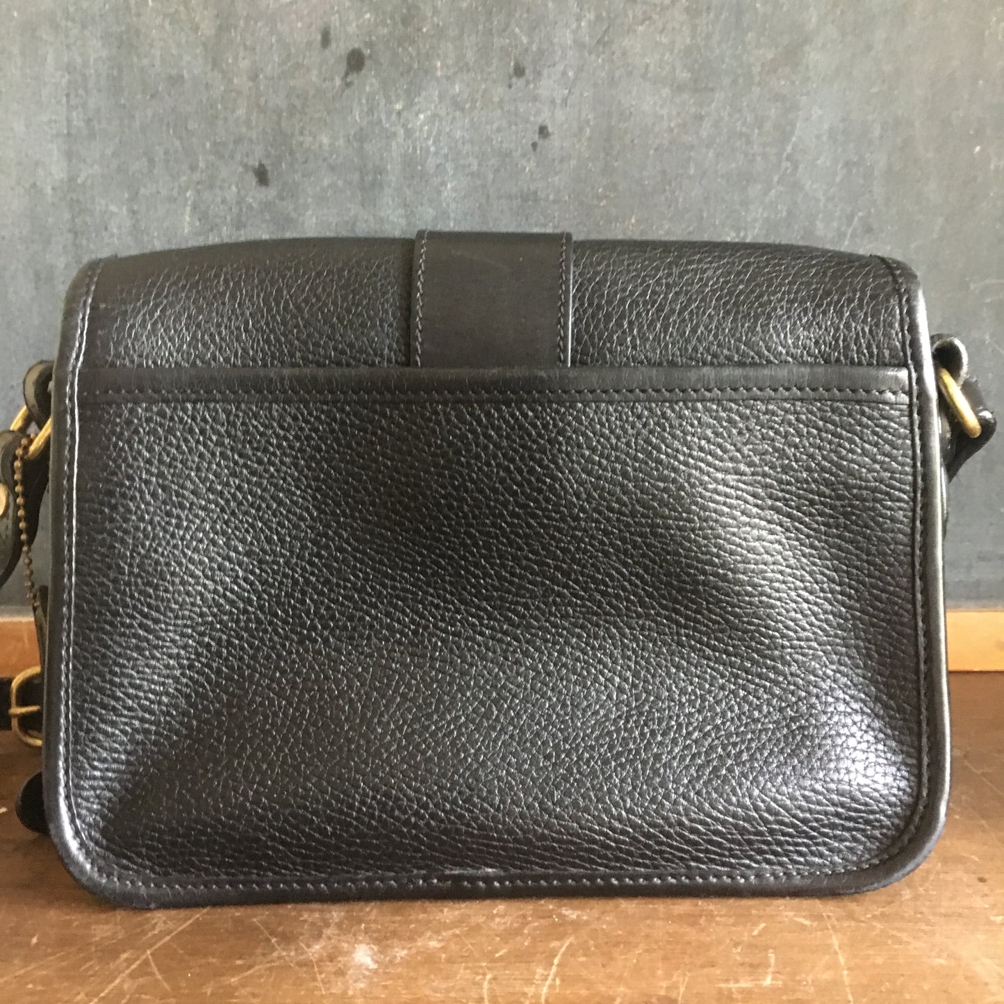Vintage Black Leather Coach Bag - Sheridan Crossbody Messenger Bag ...